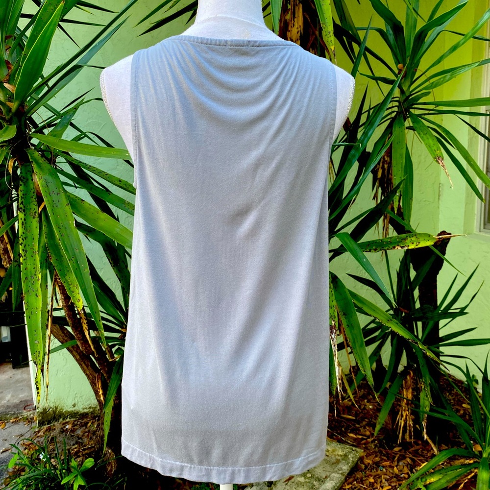 J crew Ruched Gray Sleeveless Top - Picture 3 of 4